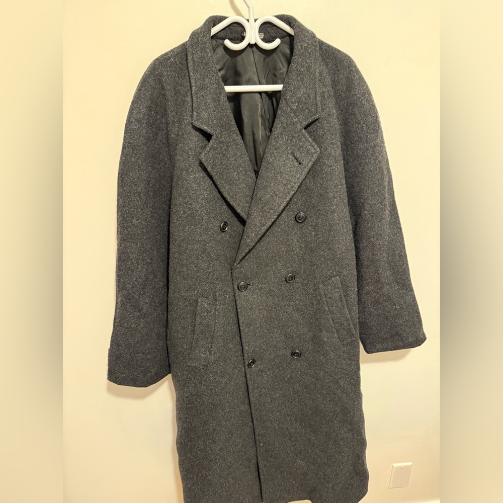 Gray Double-Breasted Coat